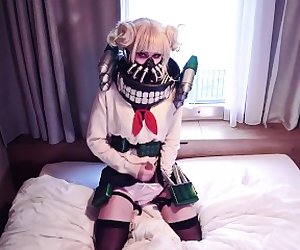 Himiko Toga Edges and Fingers her Ass