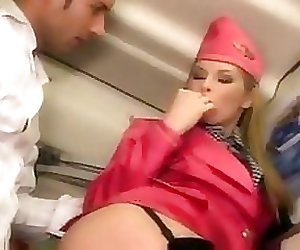 Anal sex with a naughty stewardess