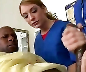Wild Doctors Jerk And Suck Off Patient With A Big Black Cock