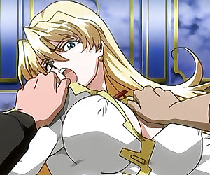 Hentai blondie gets brutally gangbanged