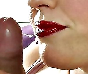 Amazing close up blowjobcumshot and swallow