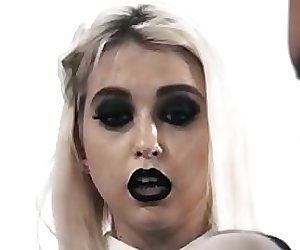 Wacky blonde Goth teenage Chloe Cherry fucked POV